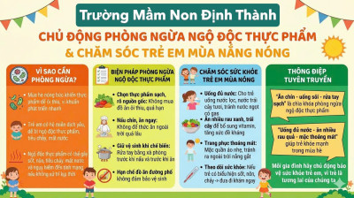 CHỦ ĐỘNG PHÒNG NGỪA NGỘ ĐỘC THỰC PHẨM & CHĂM SÓC TRẺ MÙA NẮNG NÓNG 🌞